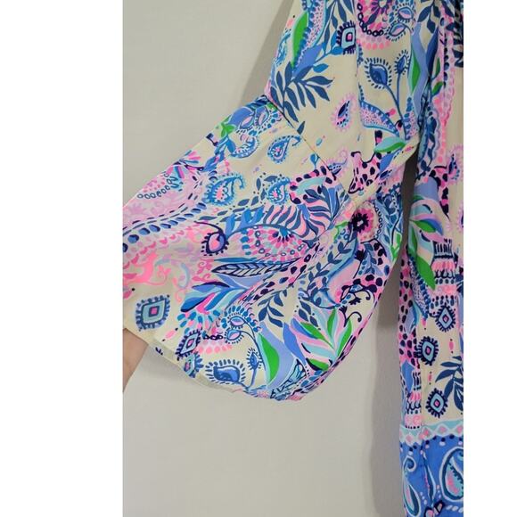 Lilly Pulitzer Top Womens Large Nevie Off Shoulder Macadamia Haute Nature NWOT - Picture 7 of 12
